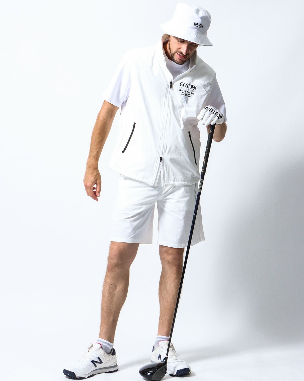 ホワイト：183cm/70kg(Lサイズ着用)