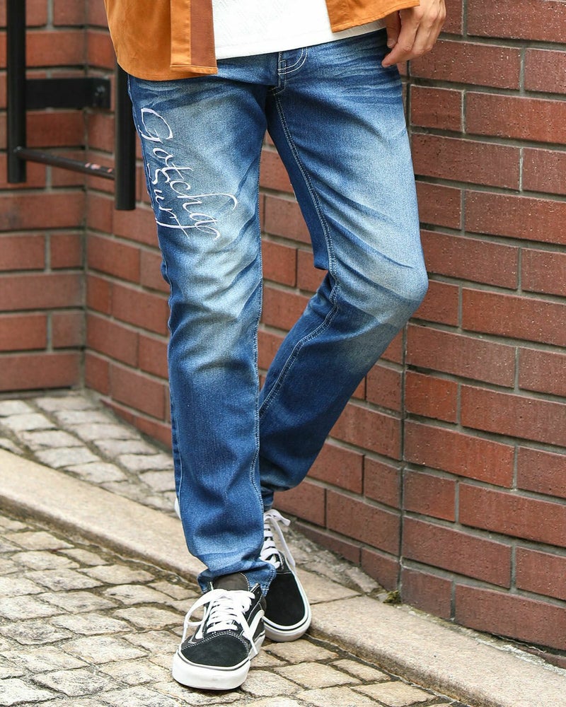 インディゴ：180cm/70kg(Mサイズ着用)