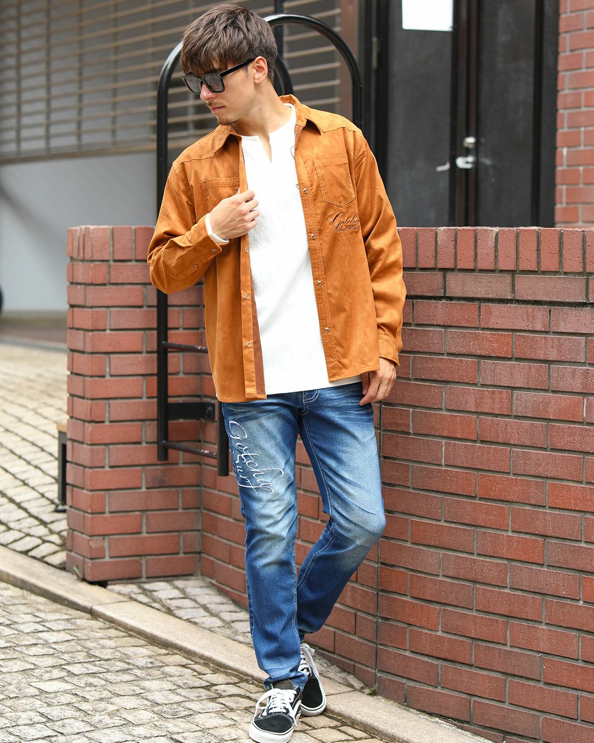 インディゴ：180cm/70kg(Mサイズ着用)