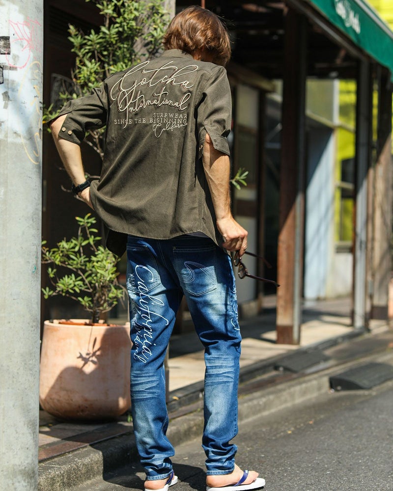 インディゴ：183cm/70kg(Lサイズ着用)