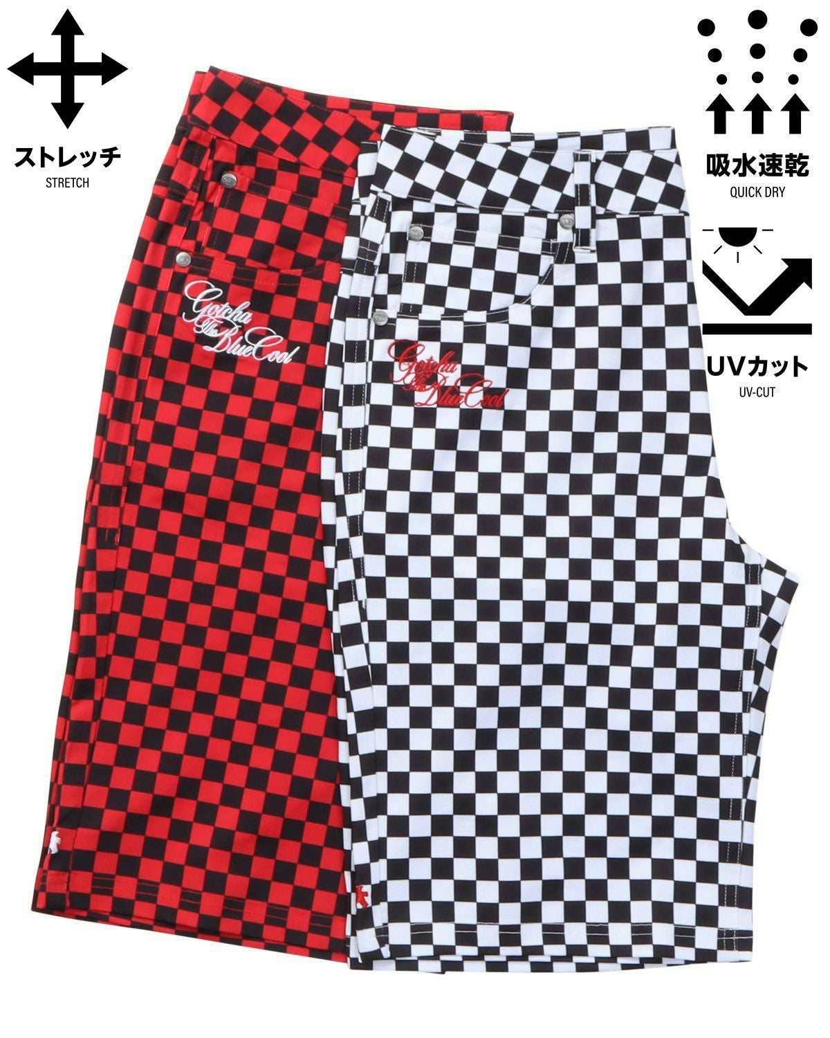 GOTCHA GOLF] ハイブリッド 多機能 チェッカーフラグ ショーツ | PEET