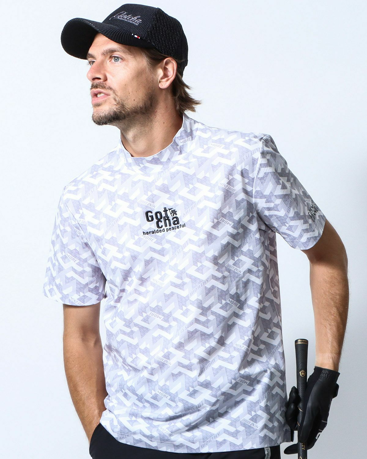 GOTCHA GOLF] ハイブリッド 多機能 アイソメトリック モックネック T
