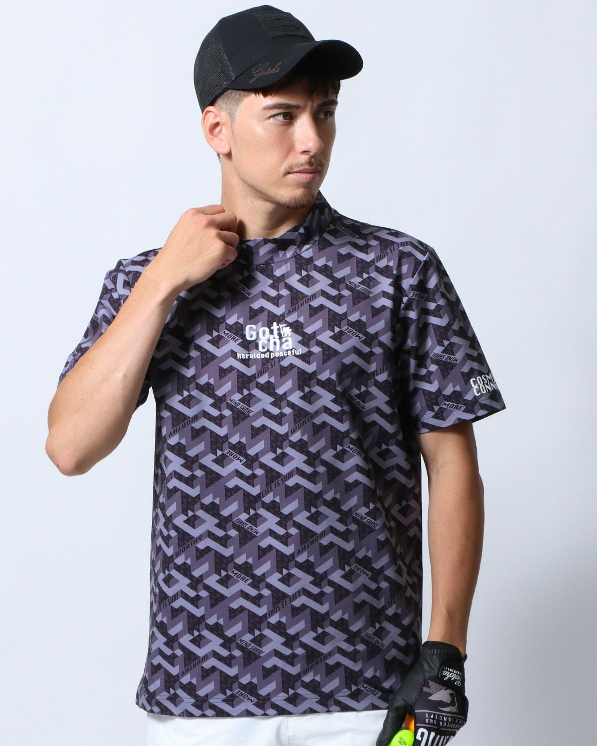 GOTCHA GOLF] ハイブリッド 多機能 アイソメトリック モックネック T