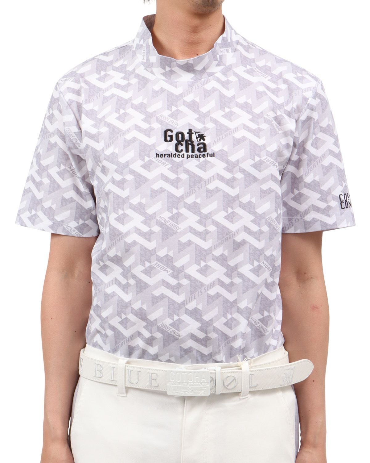 GOTCHA GOLF] ハイブリッド 多機能 アイソメトリック モックネック T