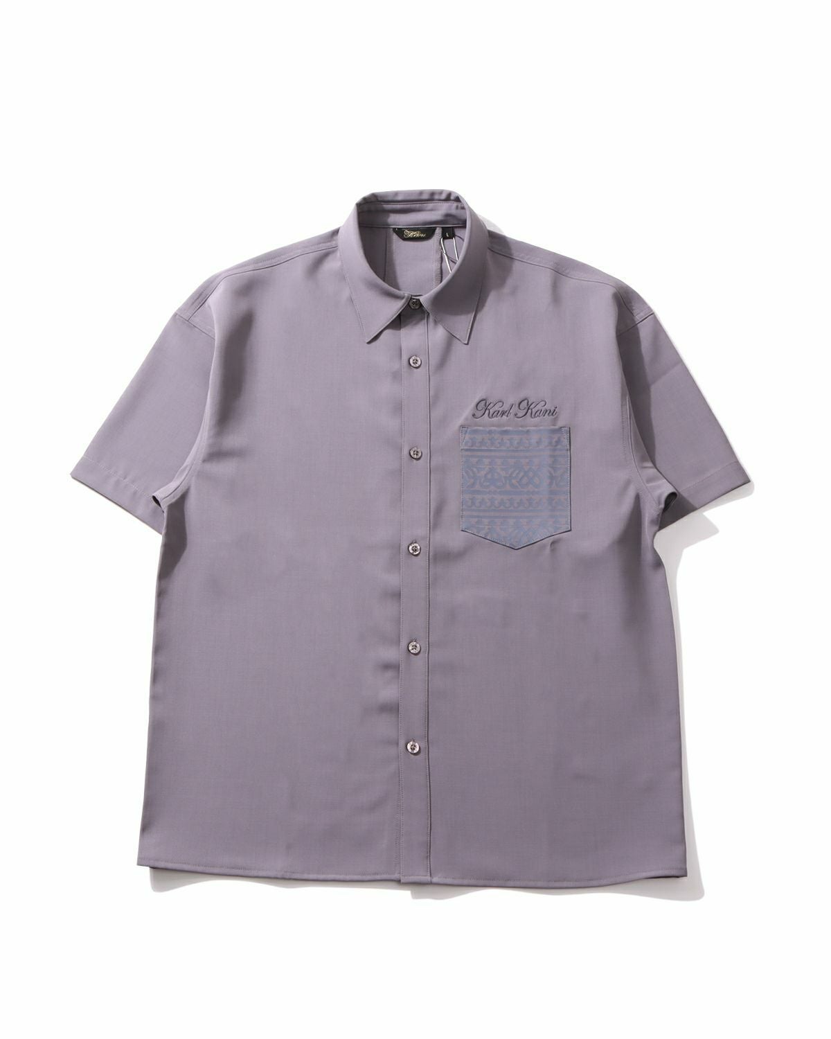 Karl Kani] 麻混風 刺繍柄 半袖 シャツ セットアップ | PEET ONLINE STORE
