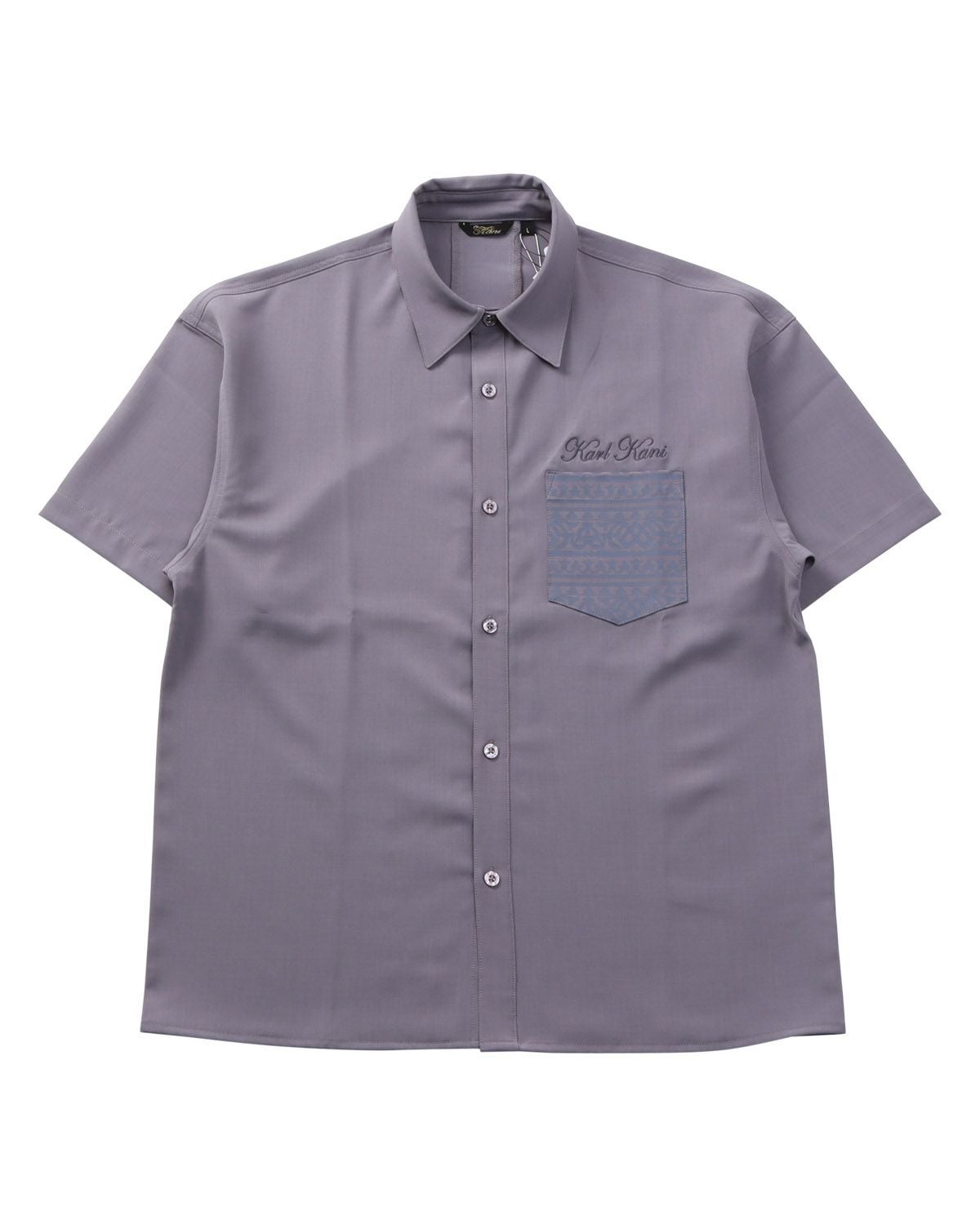 Karl Kani] 麻混風 刺繍柄 半袖 シャツ セットアップ | PEET ONLINE STORE