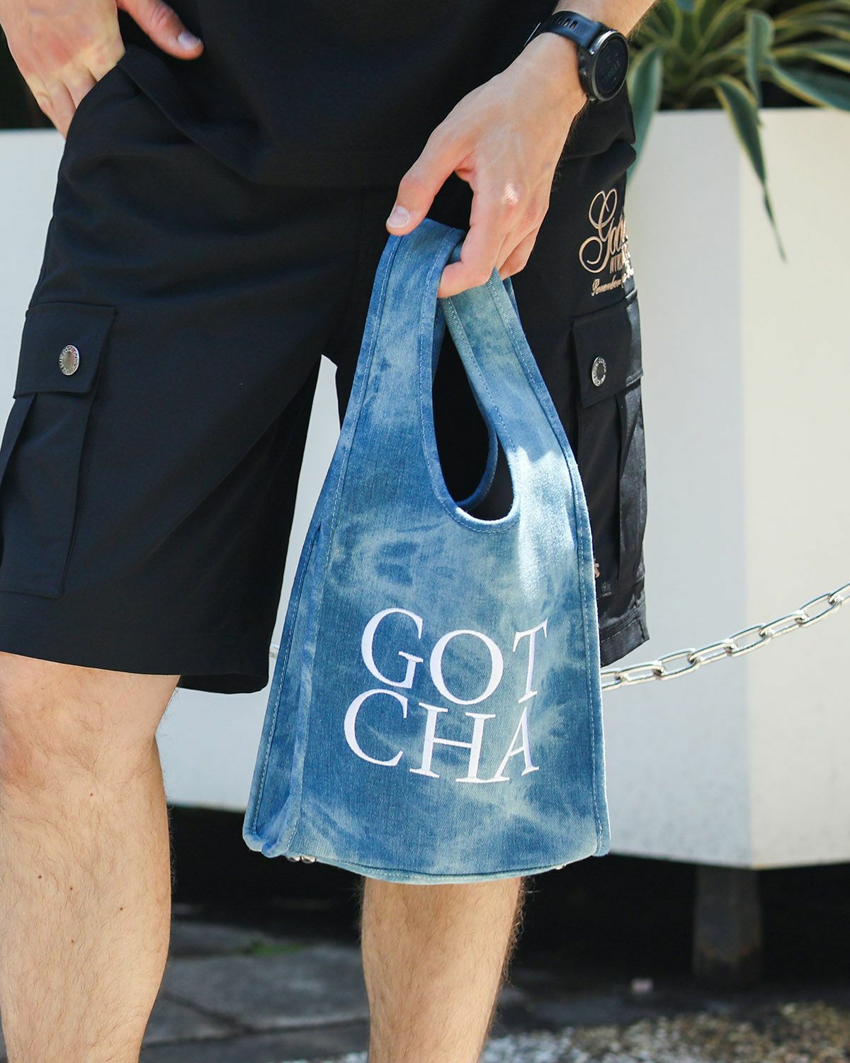 GOTCHA] ブリーチ デニム ミニ トートバッグ | PEET ONLINE STORE