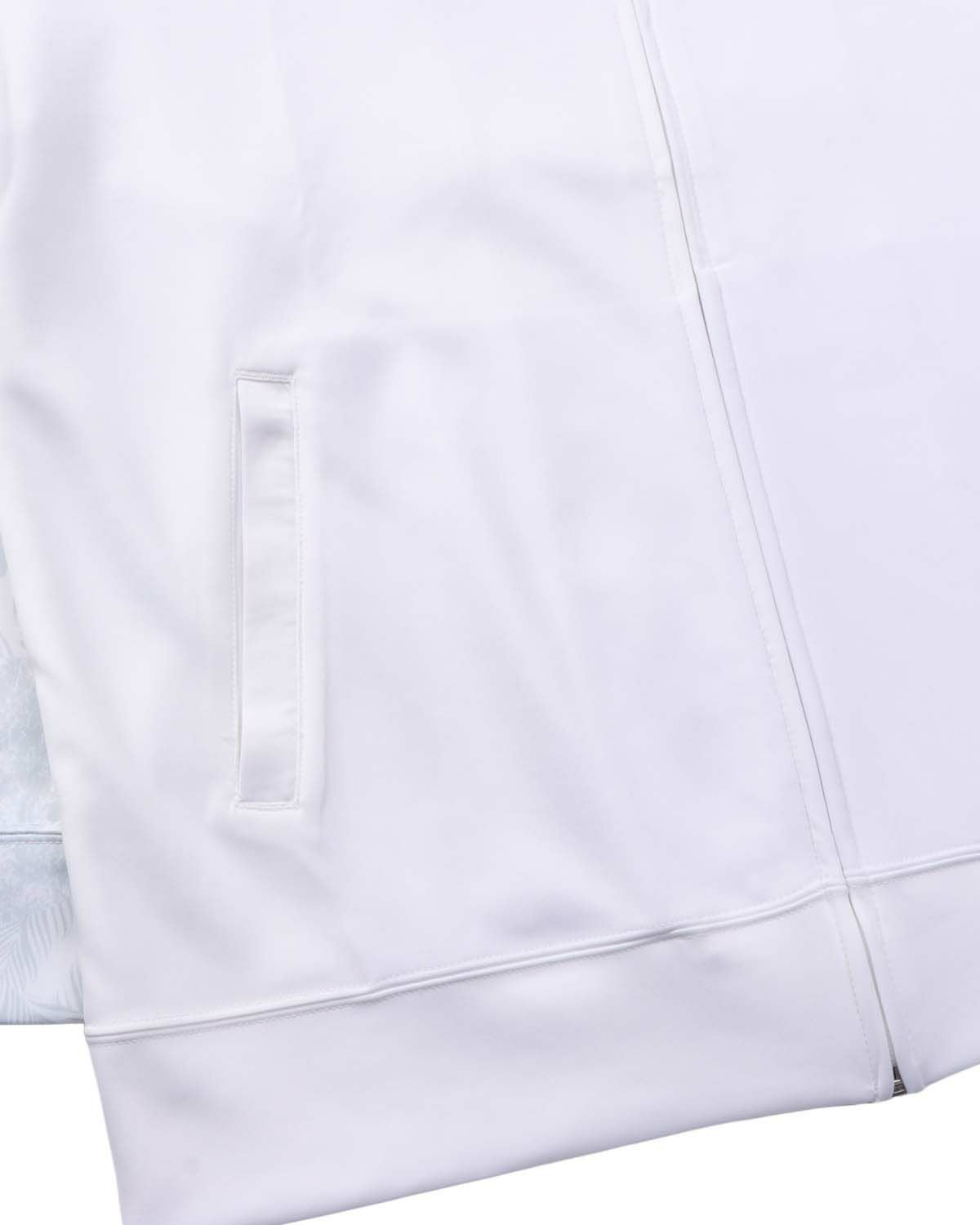 アンパシィ★ダブルジップ ハイブリッド パーカー ホワイト Lサイズ ESSENTIALS WARDROBE パーカー ジップパーカー メンズ ポンチ 長袖