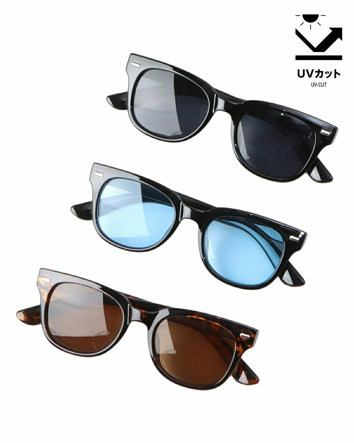 KIDS UV99%cut ウェリントン カラーレンズ サングラス