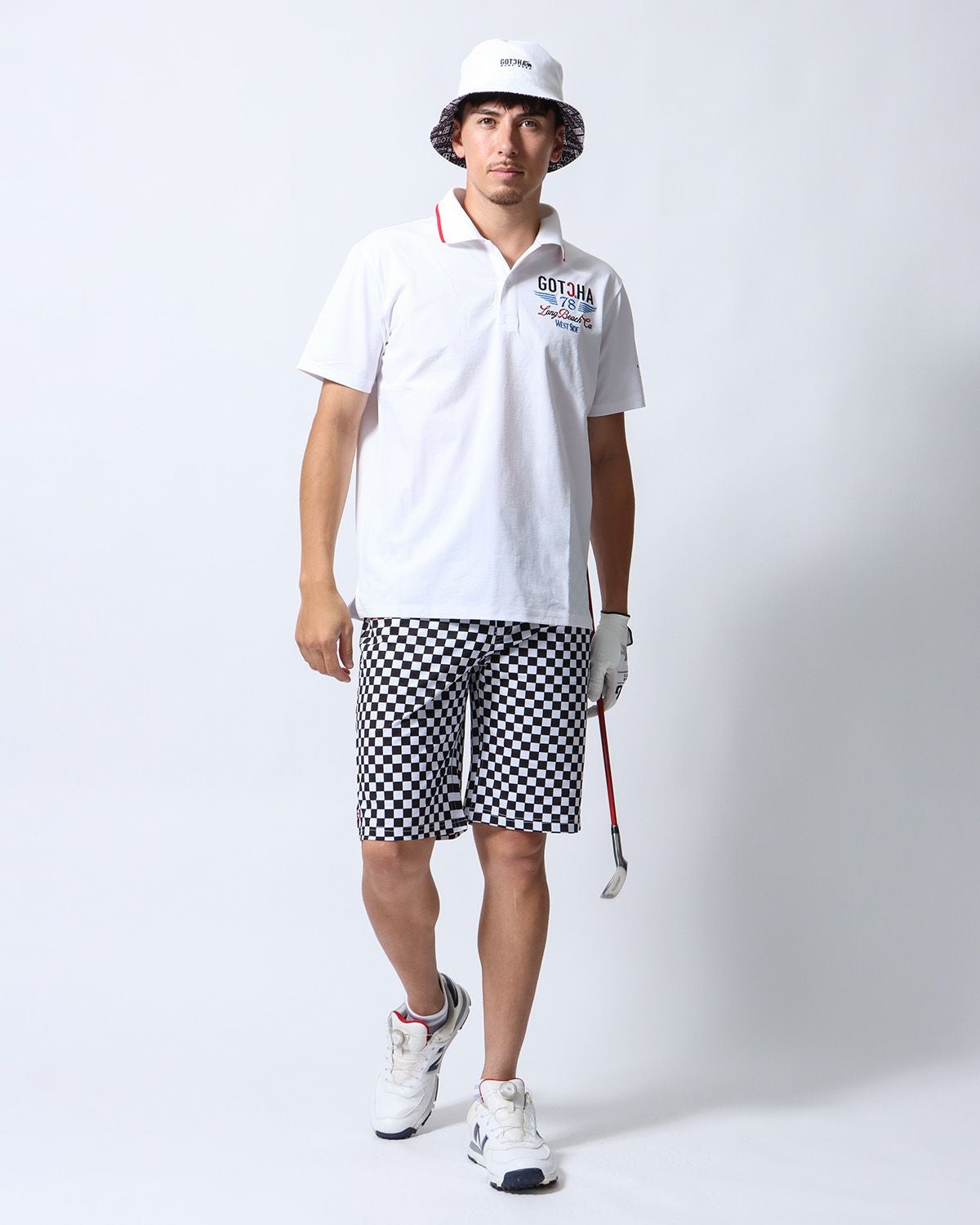 ホワイト：180cm/70kg(Lサイズ着用)