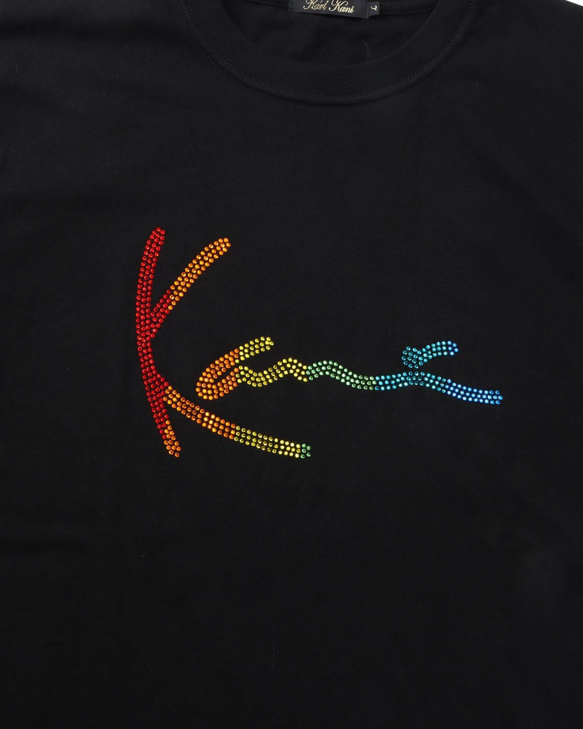 Karl Kani] JAPAN加工 レインボー ラインストーン Tシャツ | PEET