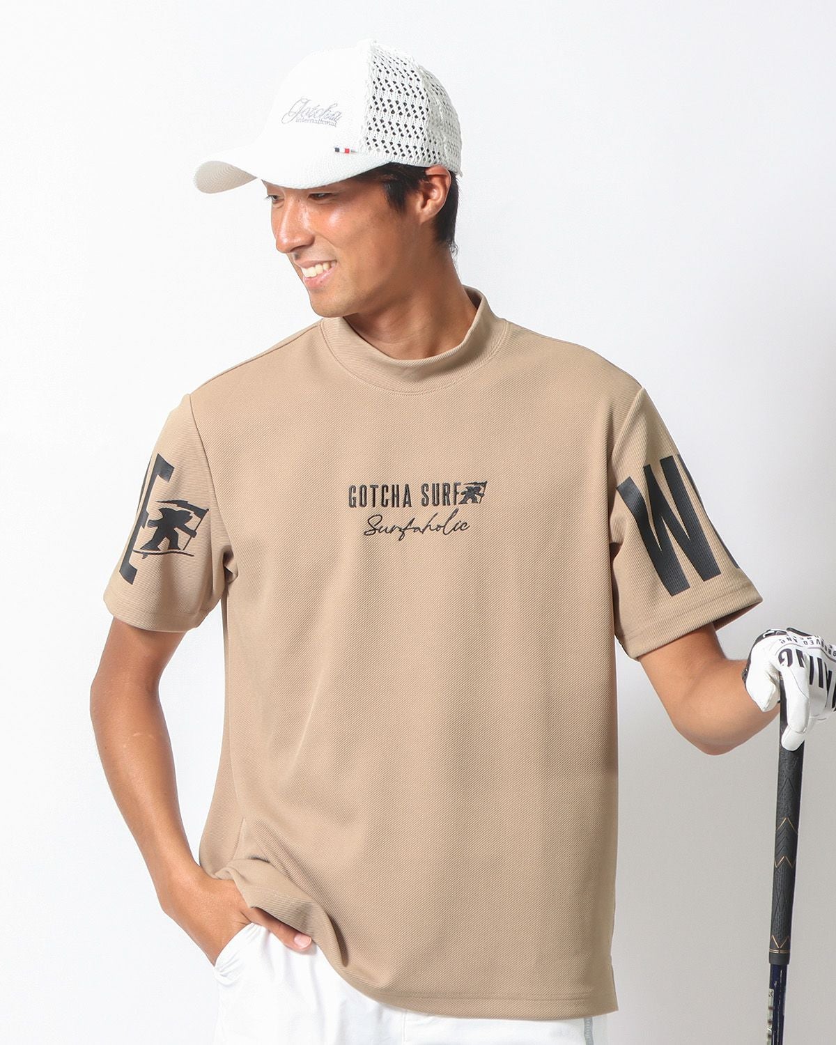 GOTCHA GOLF] デオドラント ビッグ ロゴ ベーシック カルゼ モック