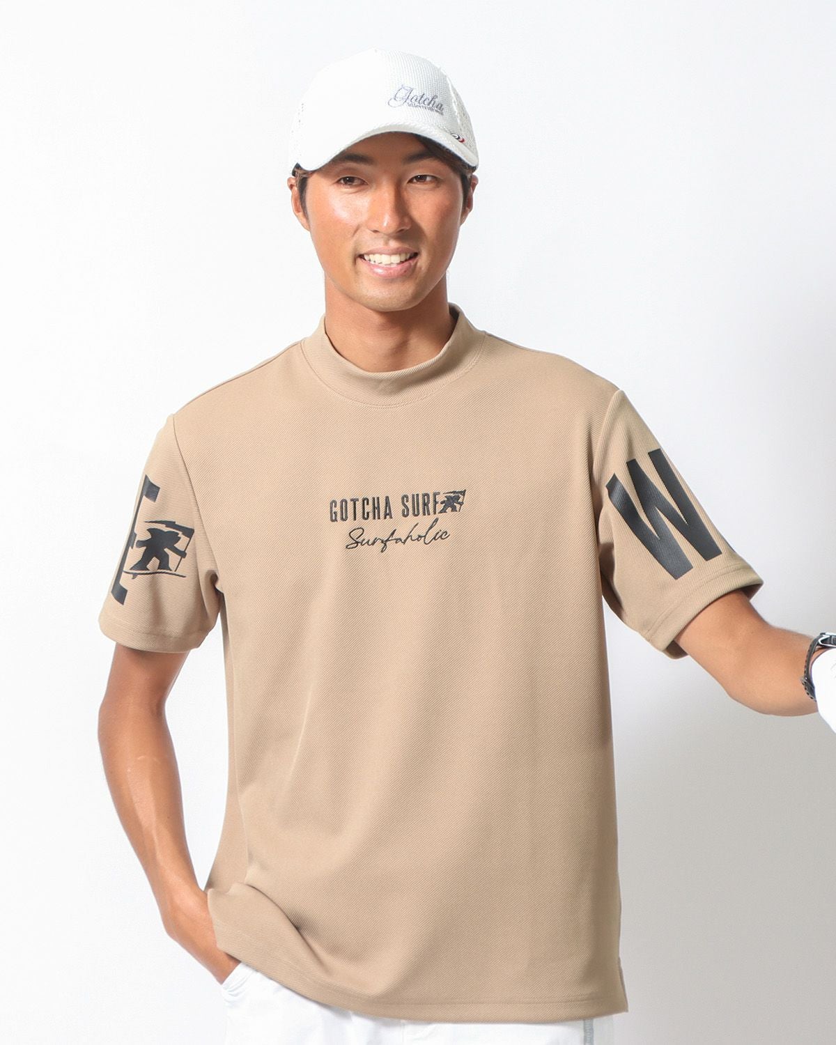 GOTCHA GOLF] デオドラント ビッグ ロゴ ベーシック カルゼ モック