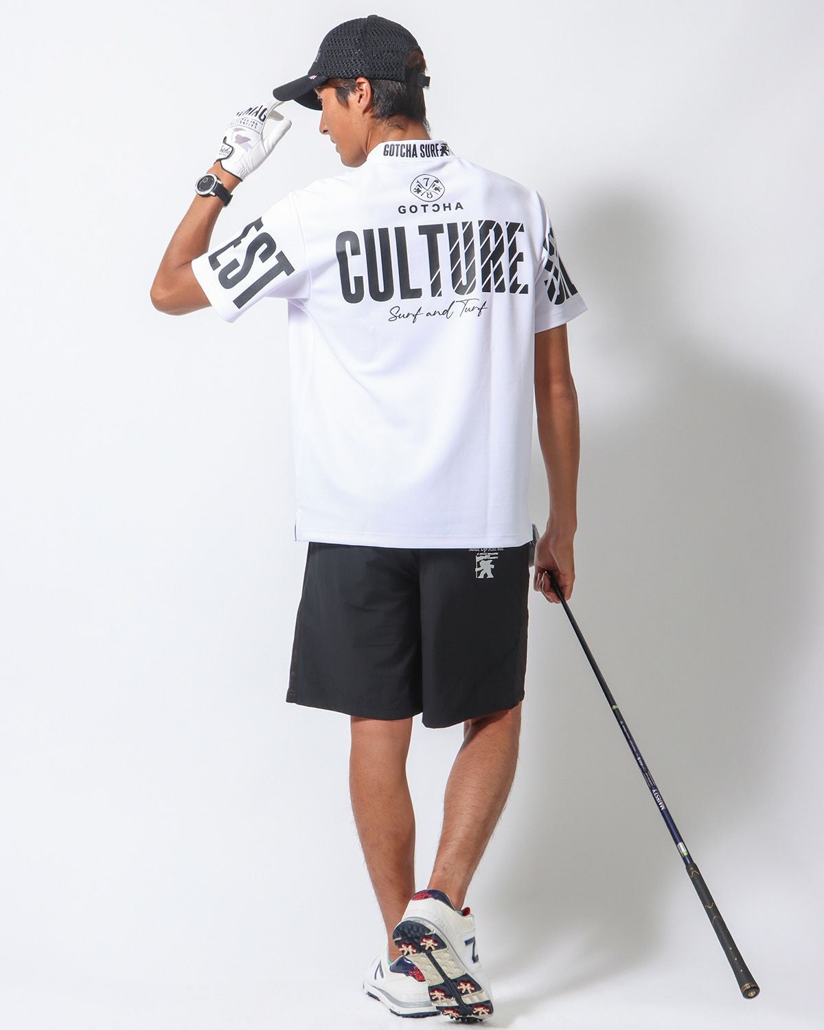 GOTCHA GOLF] デオドラント ビッグ ロゴ ベーシック カルゼ モック