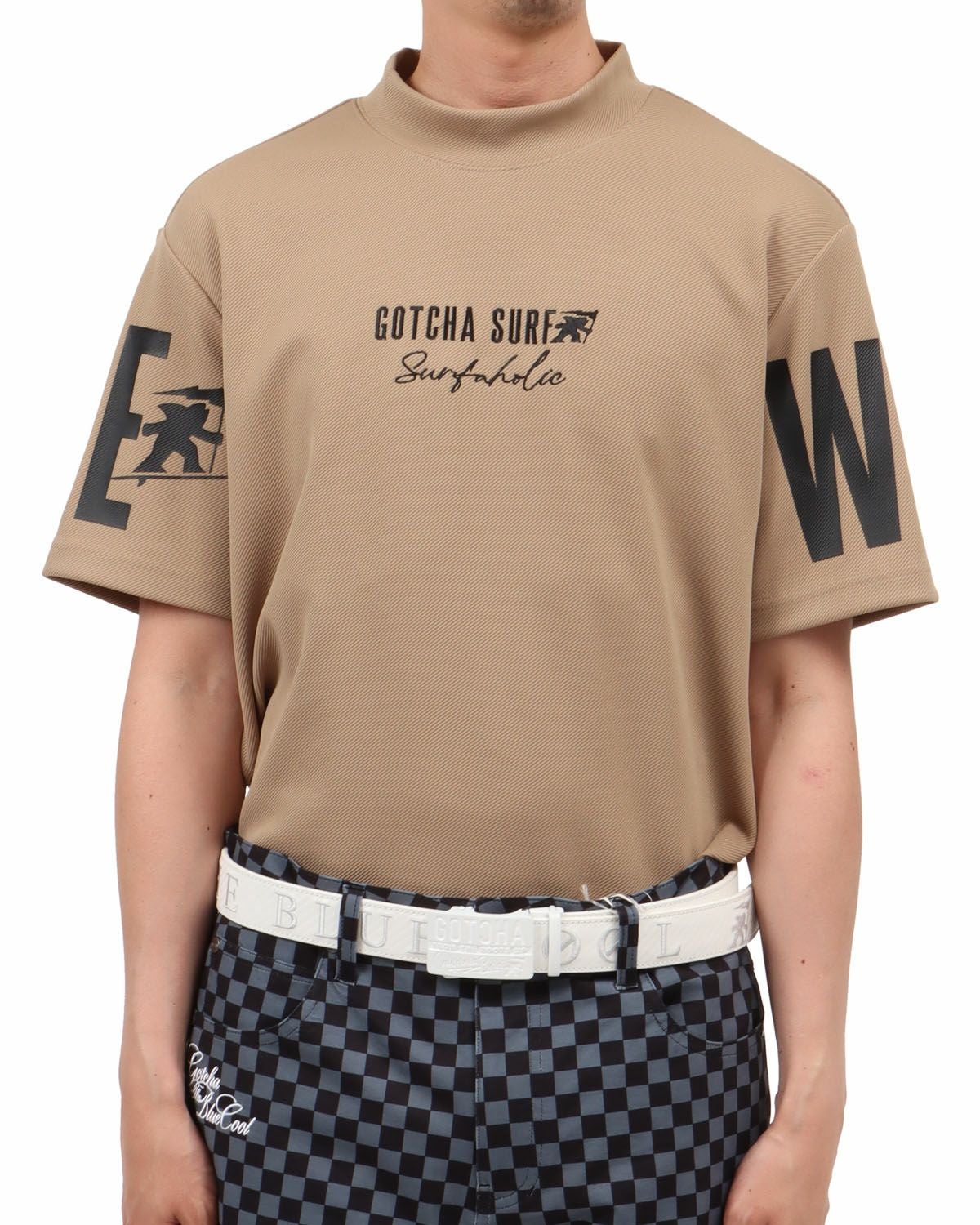 ベージュ：174cm62kg(Lサイズ着用)　