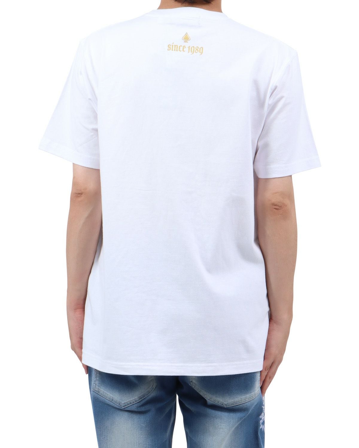 ホワイト：173cm63kg(Lサイズ着用)