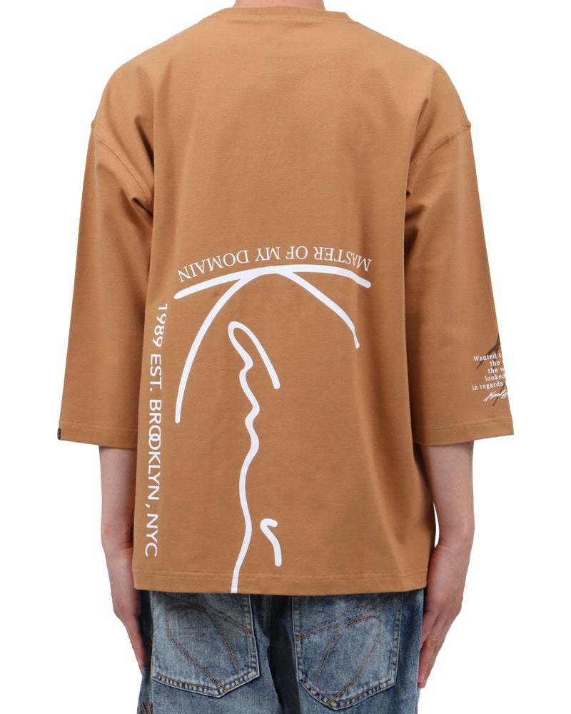 ベージュ：174cm62kg(Lサイズ着用)