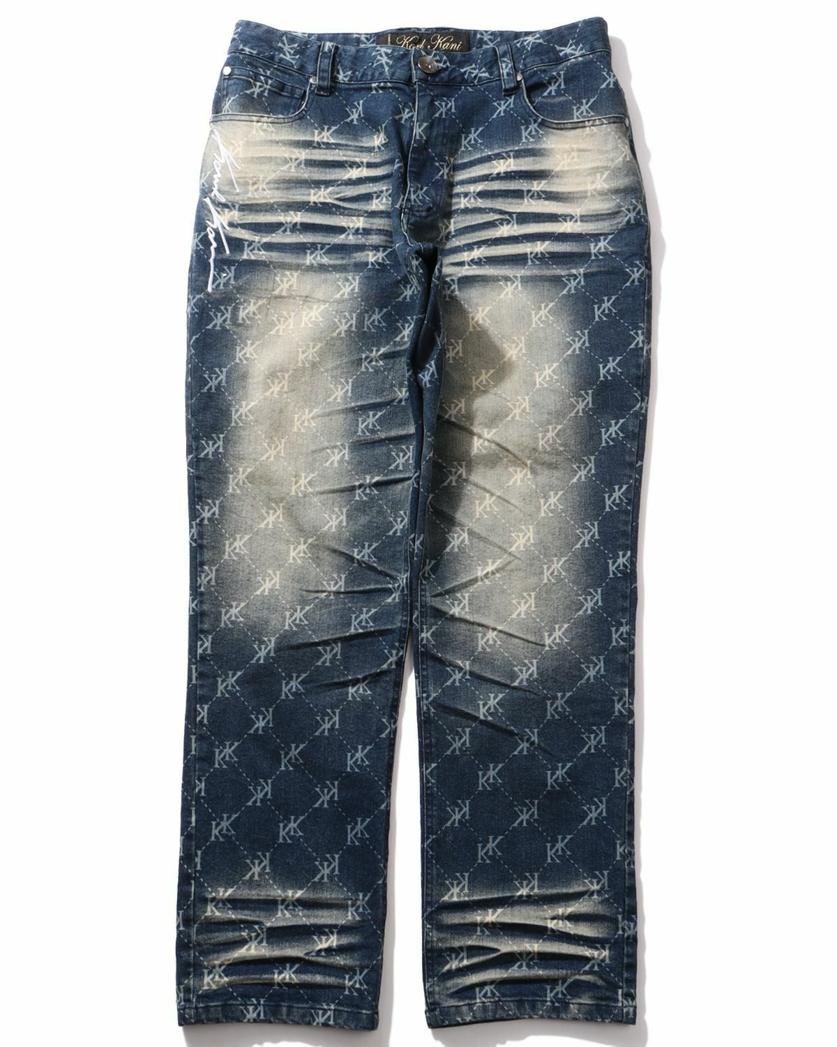 Karl Kani] ストレッチ レーザー モノグラム デニムパンツ | PEET