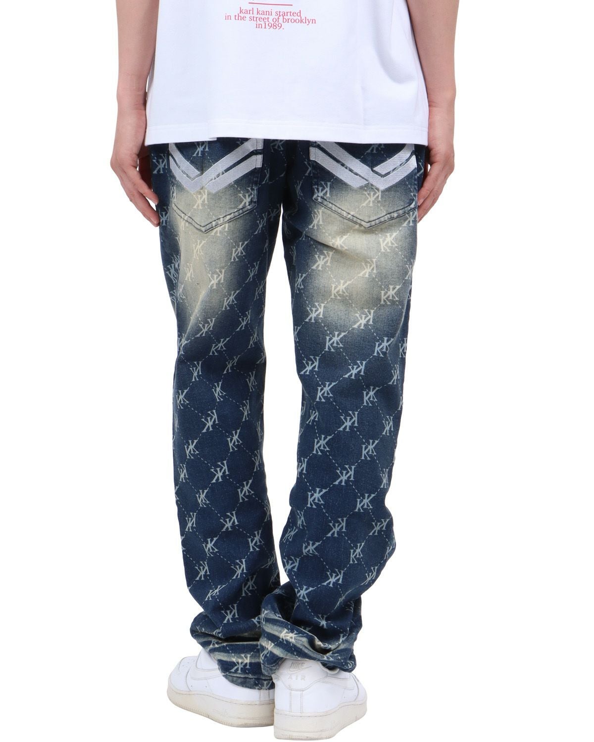 Karl Kani] ストレッチ レーザー モノグラム デニムパンツ | PEET