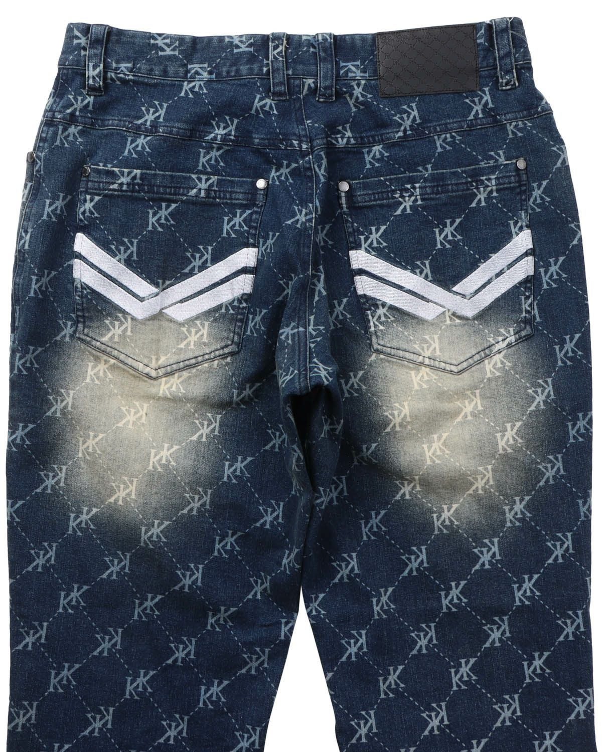 Karl Kani] ストレッチ レーザー モノグラム デニムパンツ | PEET