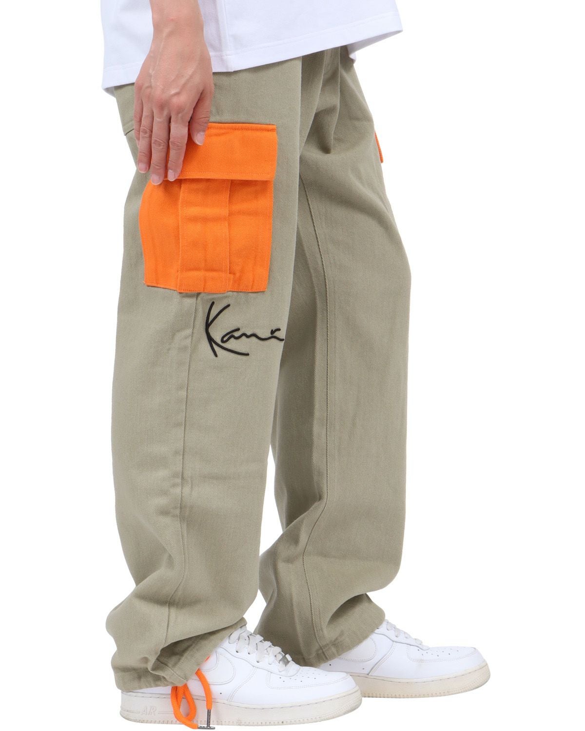 ベージュ：174cm62kg(32inc着用)