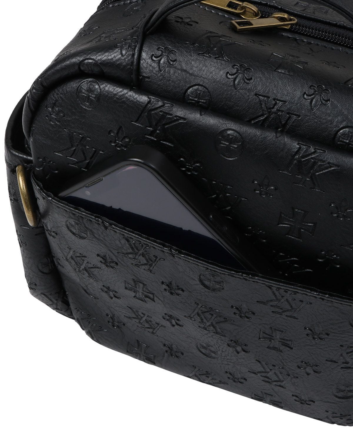 カールカナイ モノグラム PU ボディバッグ　ブラック　ショルダー Karl Kani] モノグラム PU ボディバッグ | PEET ONLINE STORE