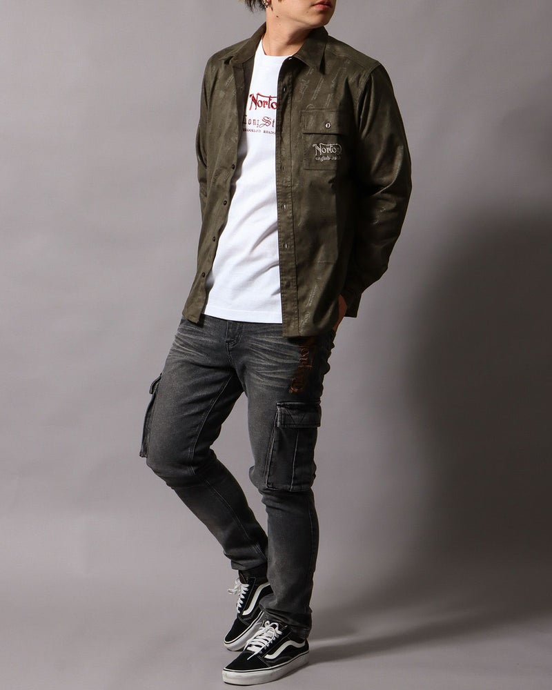 カーキ：178cm/75kg(Lサイズ着用)