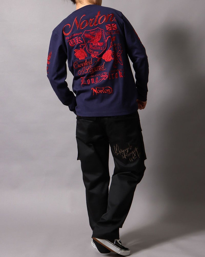 ネイビー：178cm/75kg(Lサイズ着用)