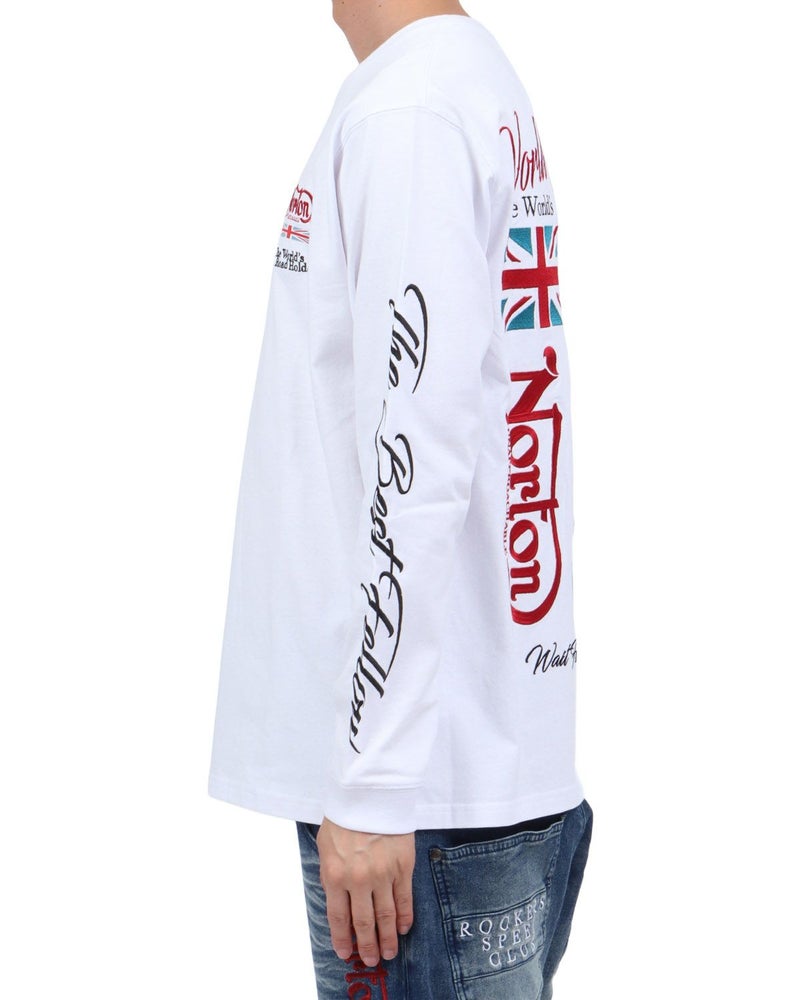 ホワイト：174cm62kg(Lサイズ着用)