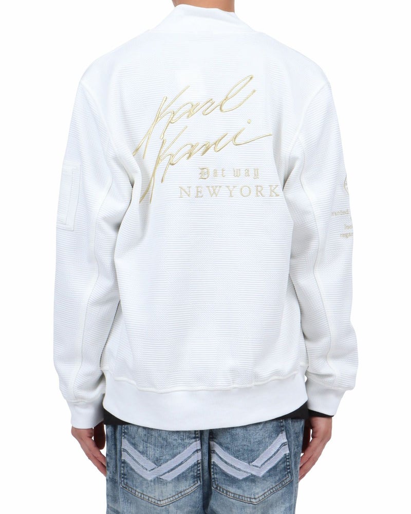 ホワイト：174cm62kg(Lサイズ着用)