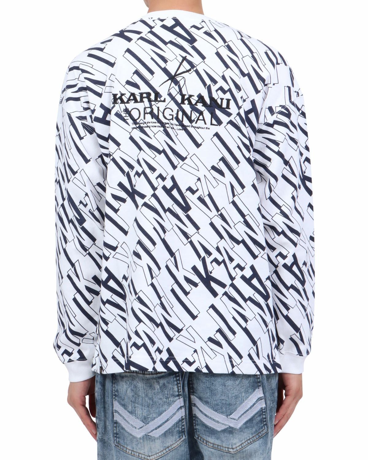 ホワイト：174cm62kg(Lサイズ着用)