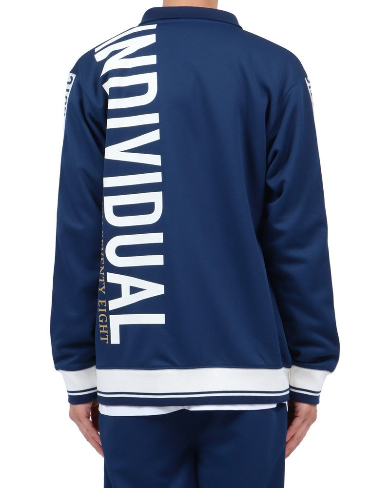 ネイビー：174cm62kg(Lサイズ着用)