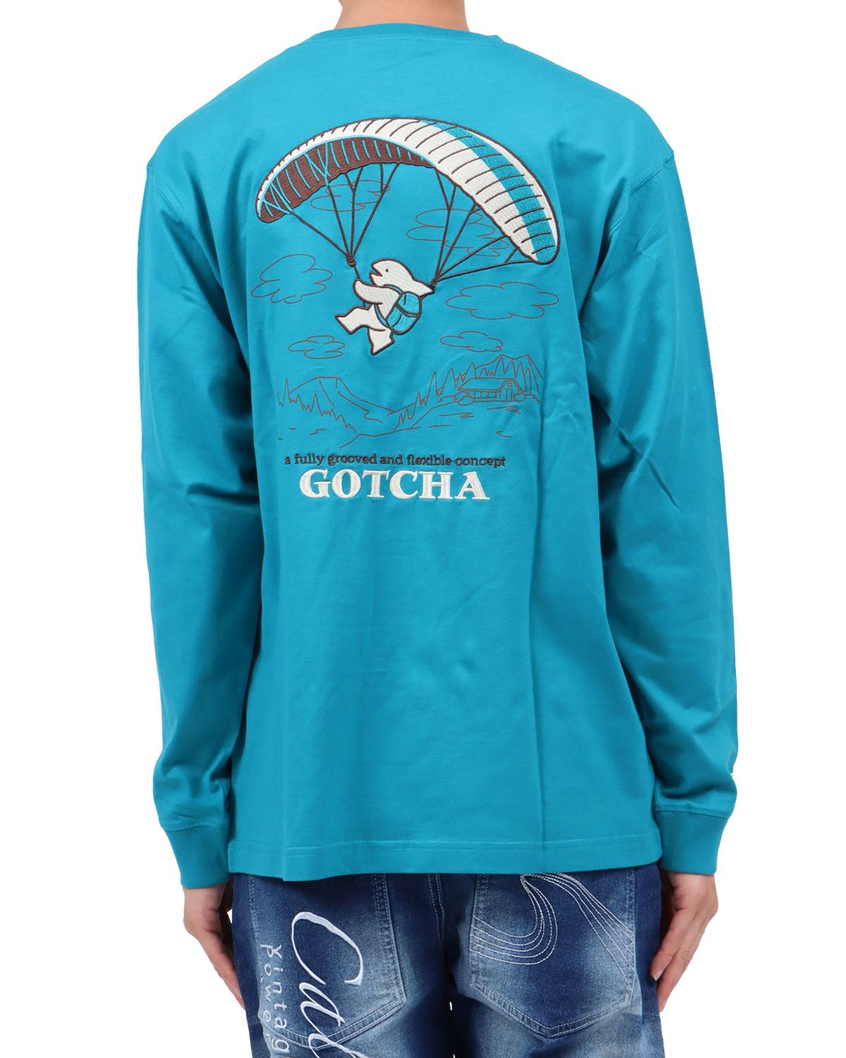 ブルー：174cm62kg(Lサイズ着用)