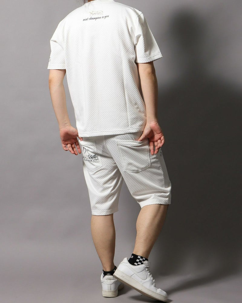 ホワイト：178cm/75kg(Lサイズ着用)