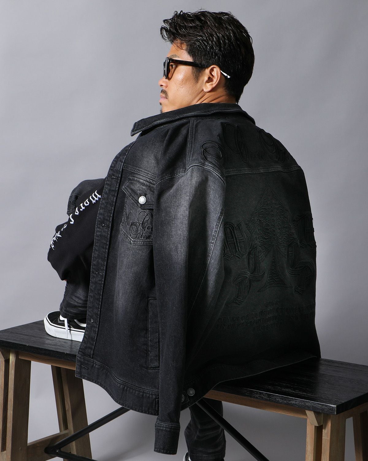 MCD] ストレッチ ブラック デニムジャケット | PEET ONLINE STORE