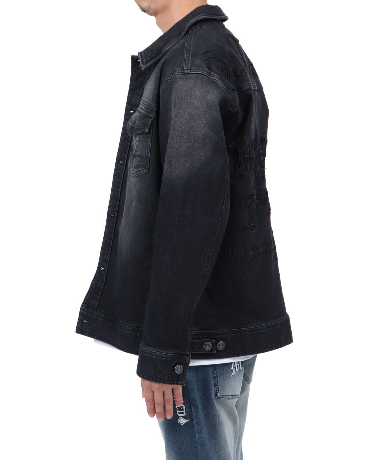 MCD] ストレッチ ブラック デニムジャケット | PEET ONLINE STORE