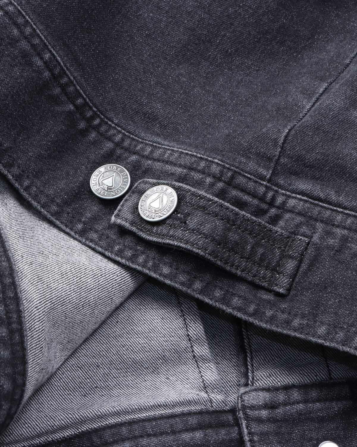 【極美品/M】ドルチェ＆ガッバーナ デニムジャケット ダメージ加工 裏地総柄 黒 MCD] ストレッチ ブラック デニムジャケット | PEET ONLINE STORE