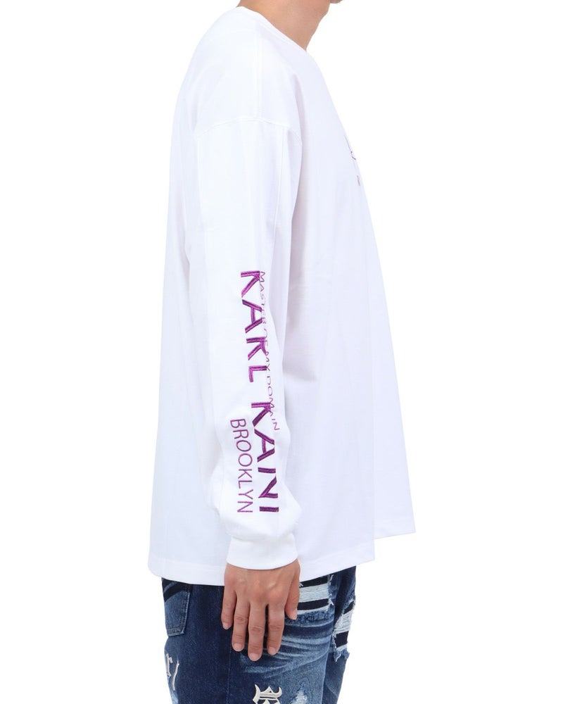 ホワイト：174cm62kg(Lサイズ着用)