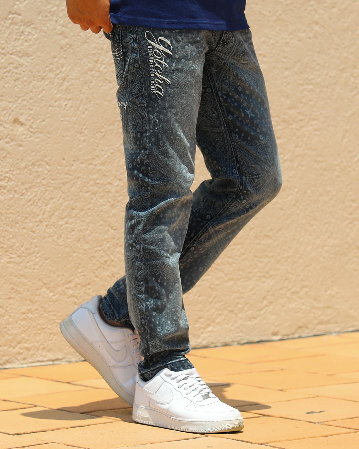 GOTCHA] 総柄 ストレッチ デニムパンツ | PEET ONLINE STORE