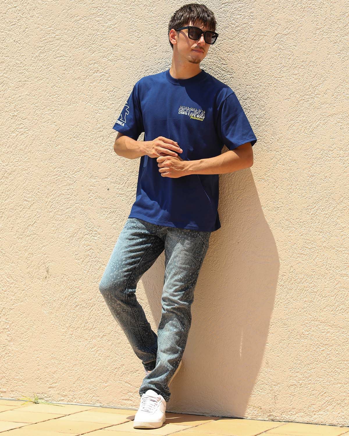 GOTCHA] 総柄 ストレッチ デニムパンツ | PEET ONLINE STORE