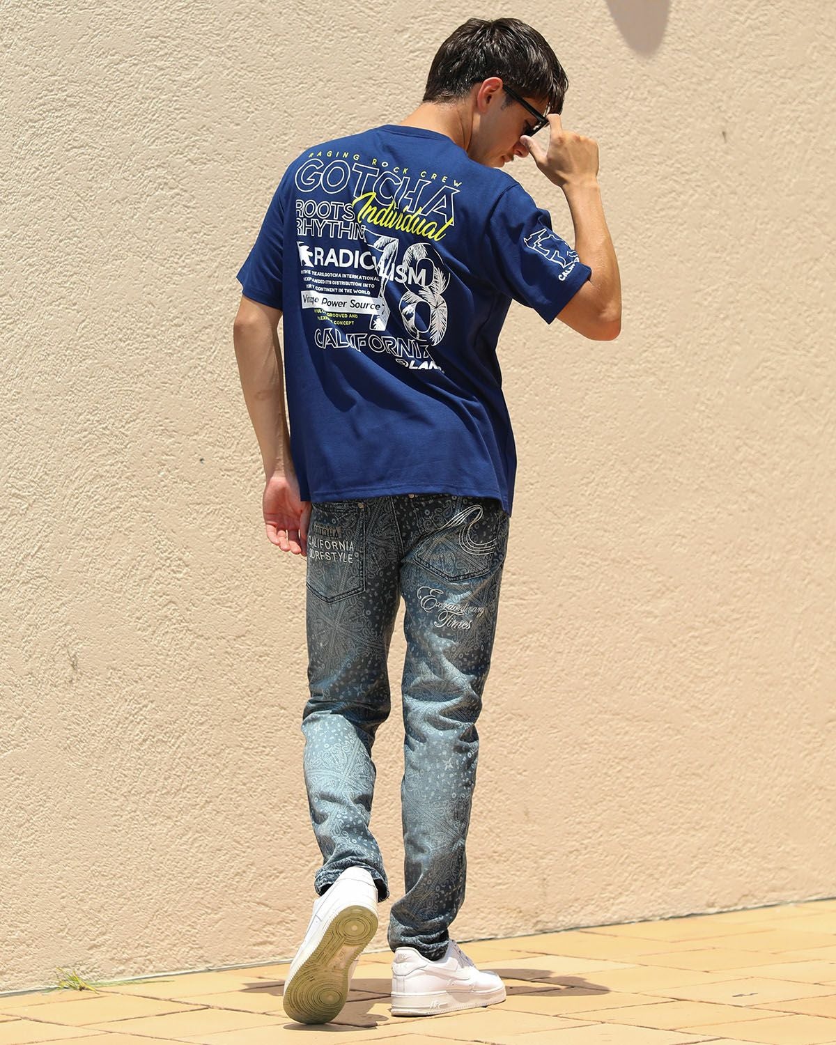 GOTCHA] 総柄 ストレッチ デニムパンツ | PEET ONLINE STORE