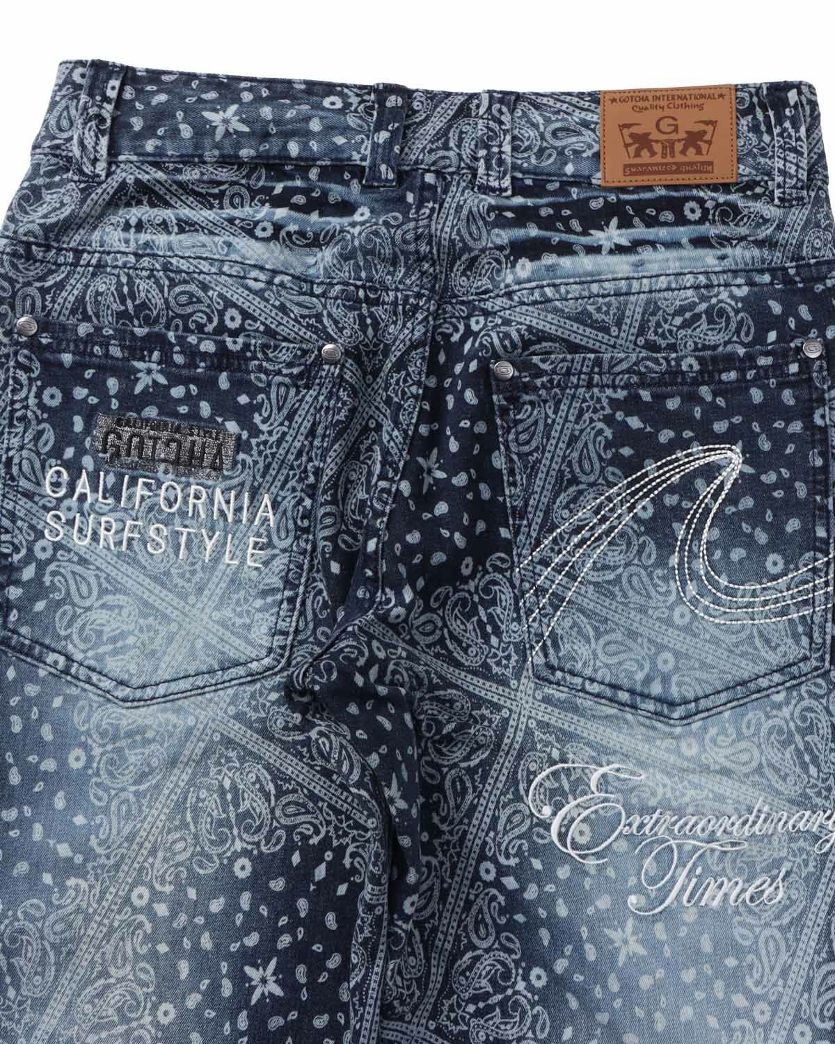 GOTCHA] 総柄 ストレッチ デニムパンツ | PEET ONLINE STORE
