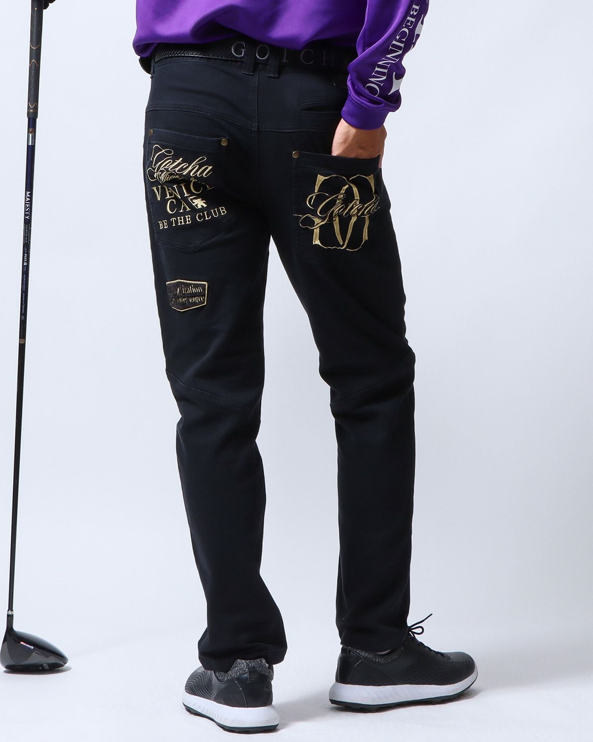 GOTCHA GOLF] ストレッチ ゴールド 刺繍 パンツ | PEET ONLINE STORE
