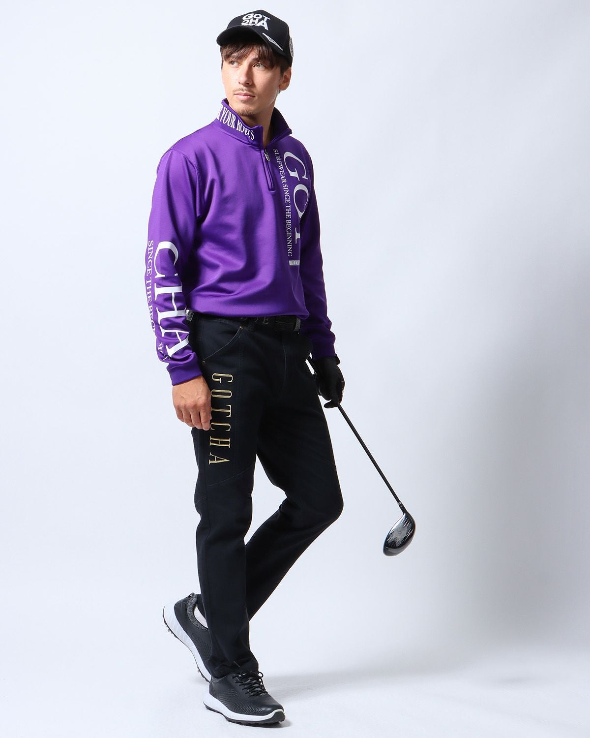 美品　GOTCHA GOLF メンズゴルフジャケット ジャージ　ロゴ刺繍　M 楽天市場】ガッチャゴルフ メンズ 撥水 フルジップ 長袖 ジャケット