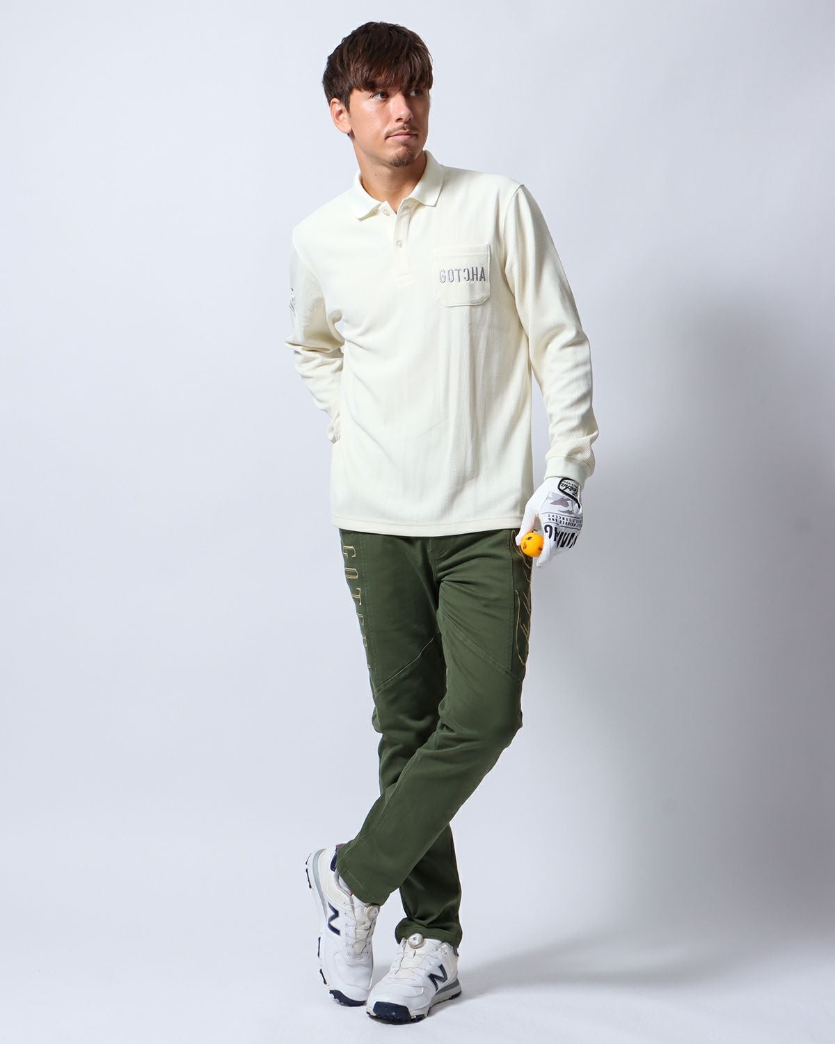 カーキ：180cm/70kg(Mサイズ着用)