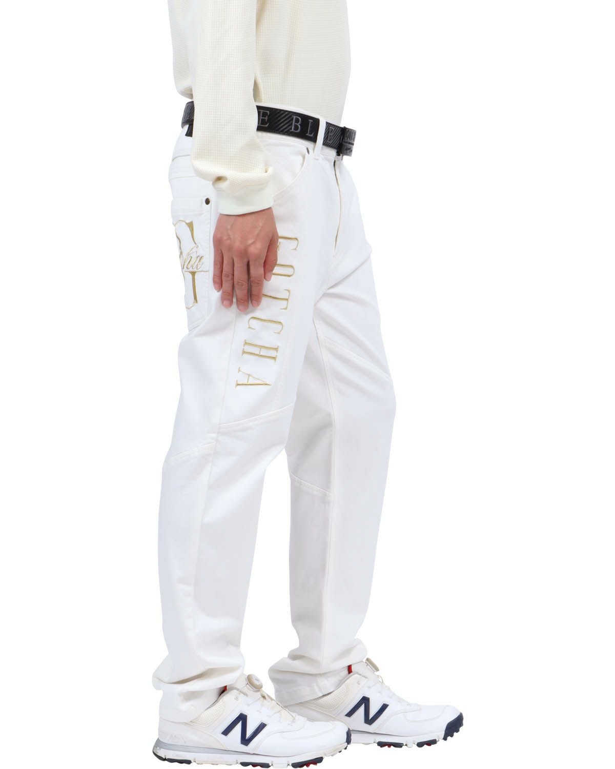 ホワイト：174cm62kg(Lサイズ着用)