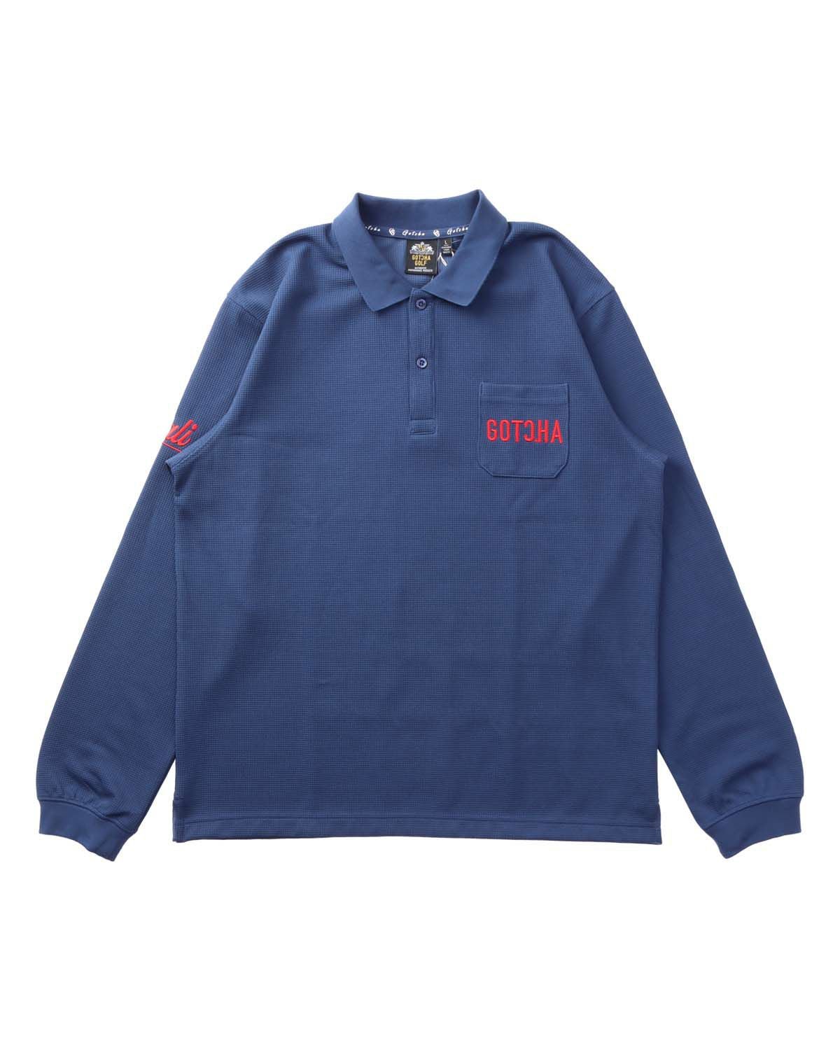 GOTCHA GOLF] 吸水速乾 ワッフル ロング ポロシャツ | PEET ONLINE STORE