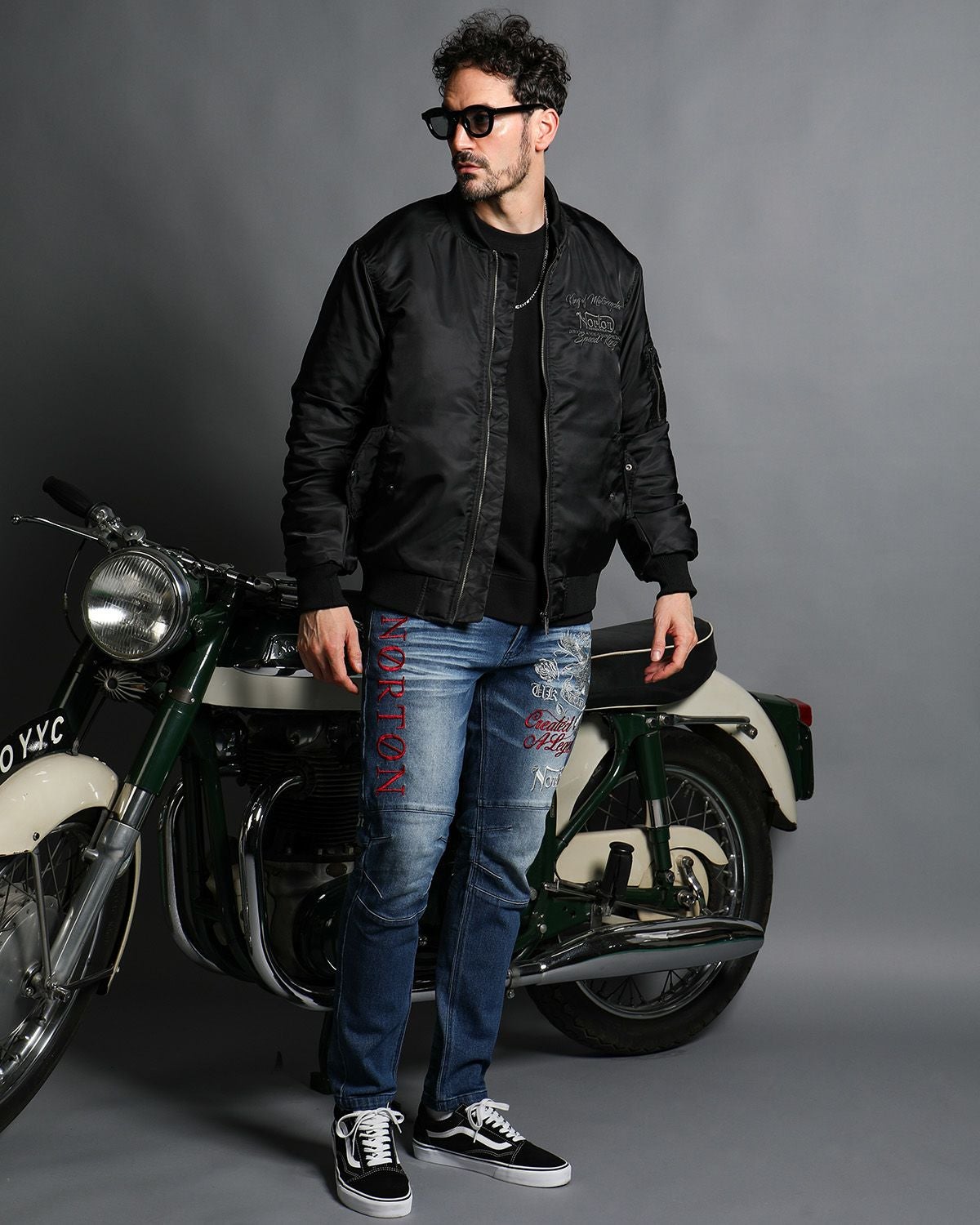 インディゴ：186cm(Lサイズ着用)