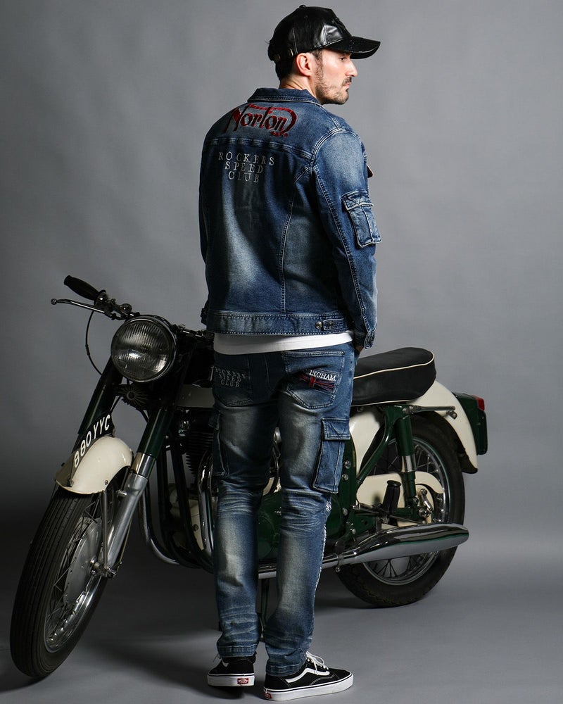 インディゴ：186cm(Lサイズ着用)