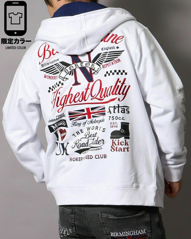 ホワイト：178cm/75kg(Lサイズ着用)